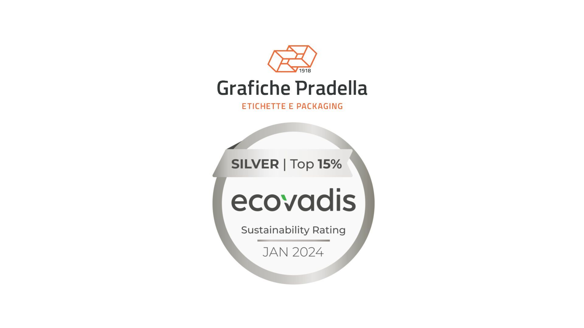 Medaglia Silver EcoVadis: Grafiche Pradella tra il Top 15% delle aziende valutate